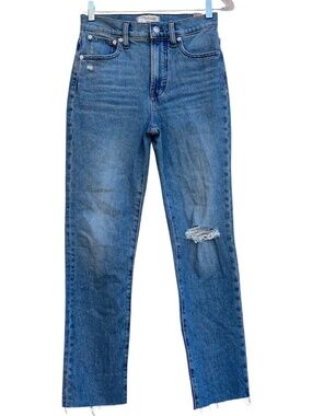 Madewell Highwaisted The Perfect Vintage Straight Jean Light Wash Denim Sz 25